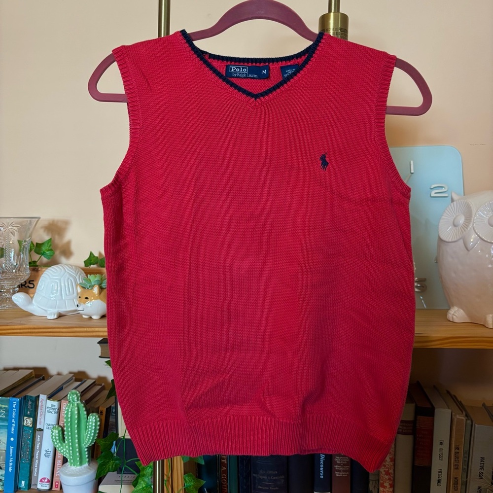Polo by Ralph Lauren Red V-Neck Sweater Vest